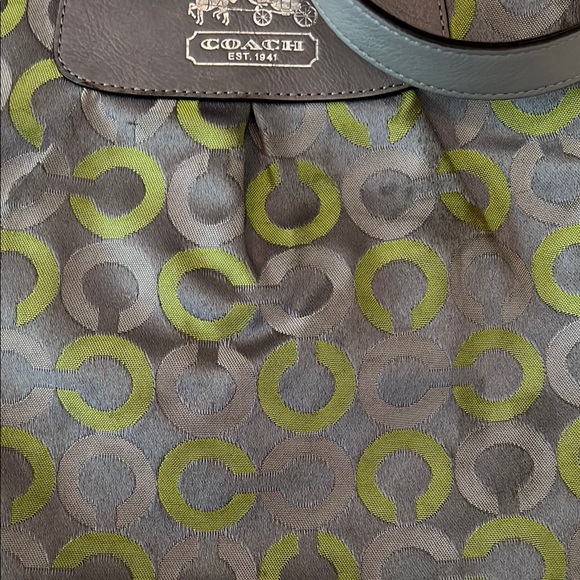 Coach Gray and Green Patterned Crossbody Bag - Picture 5 of 10